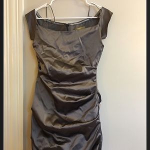 Metalic Silver Nicole Miller Dress